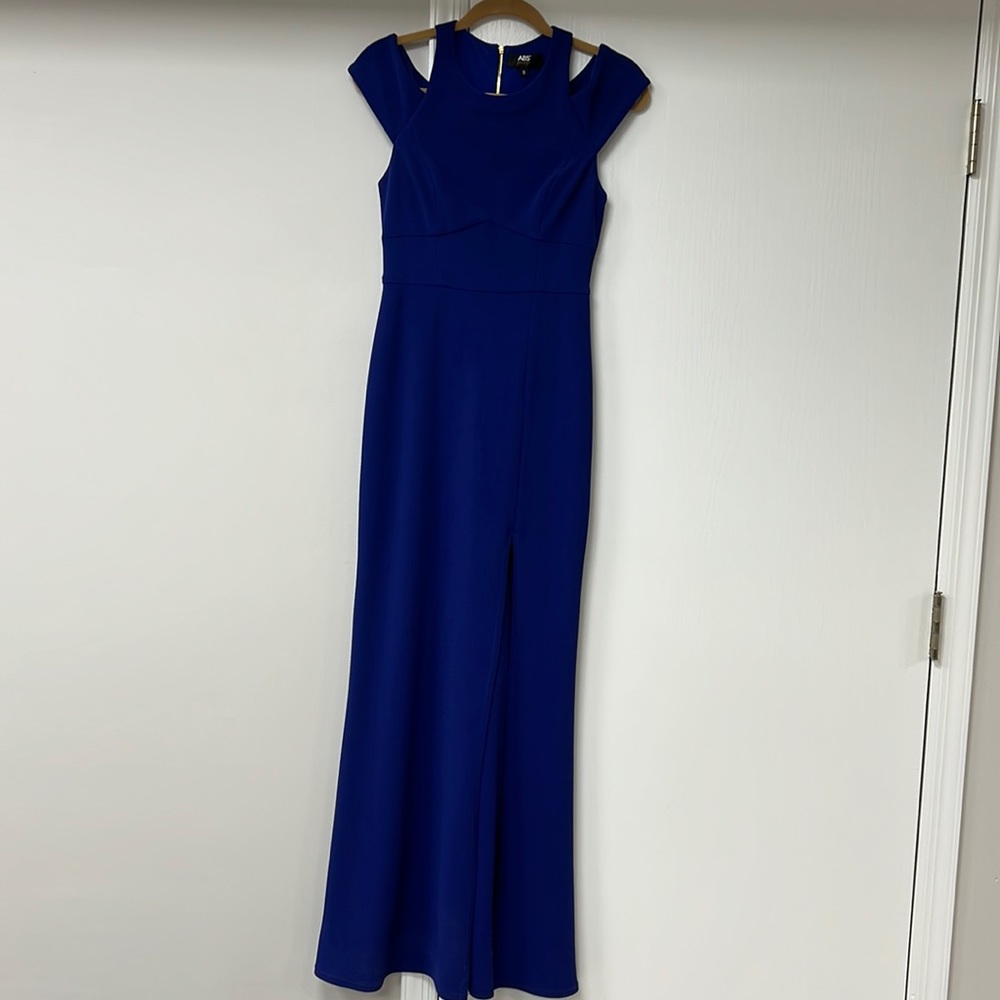 ABS long Cobalt Blue gown. Size Small